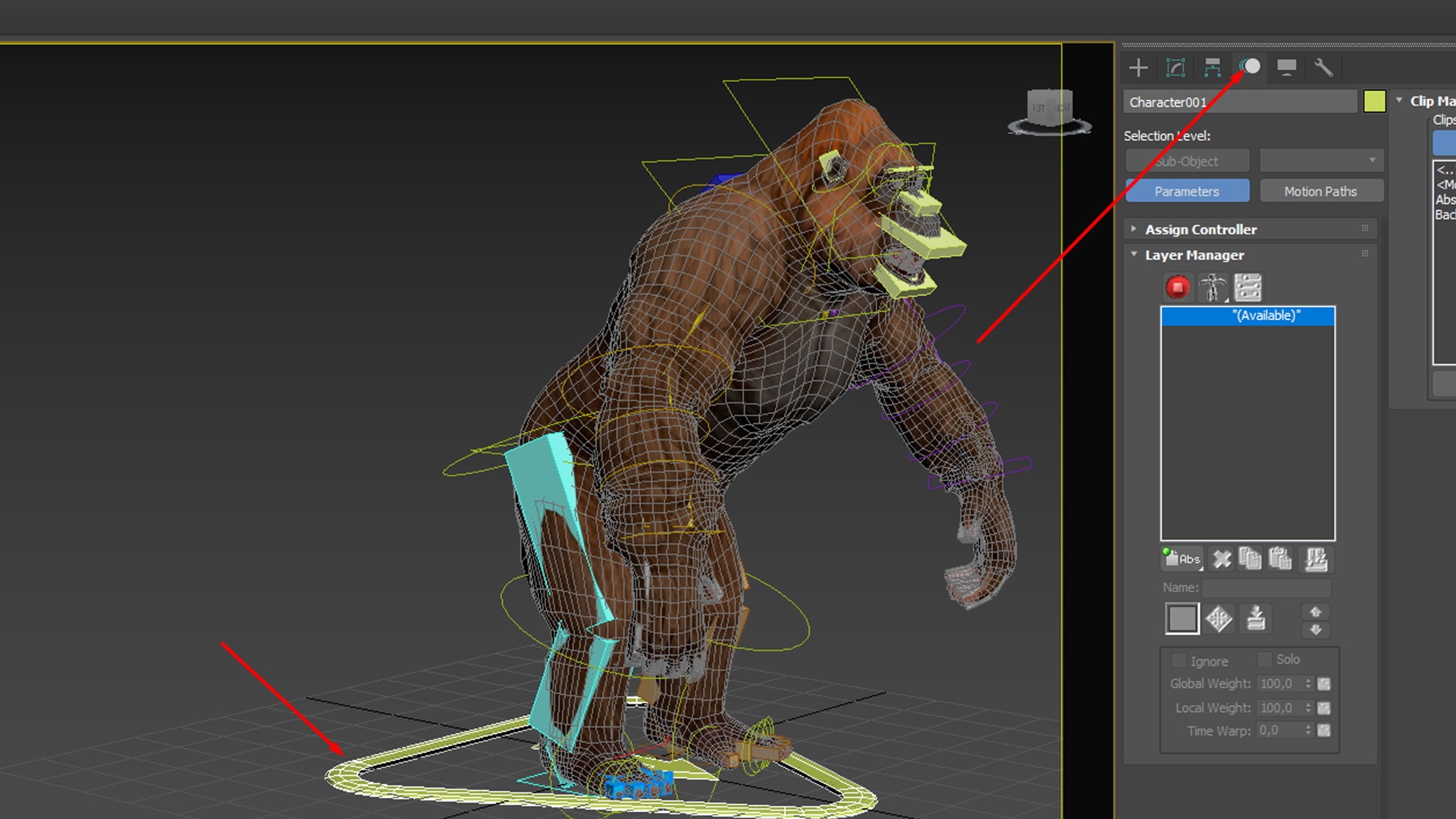 gorilla  rig  high-poly  textured 3D model_11
