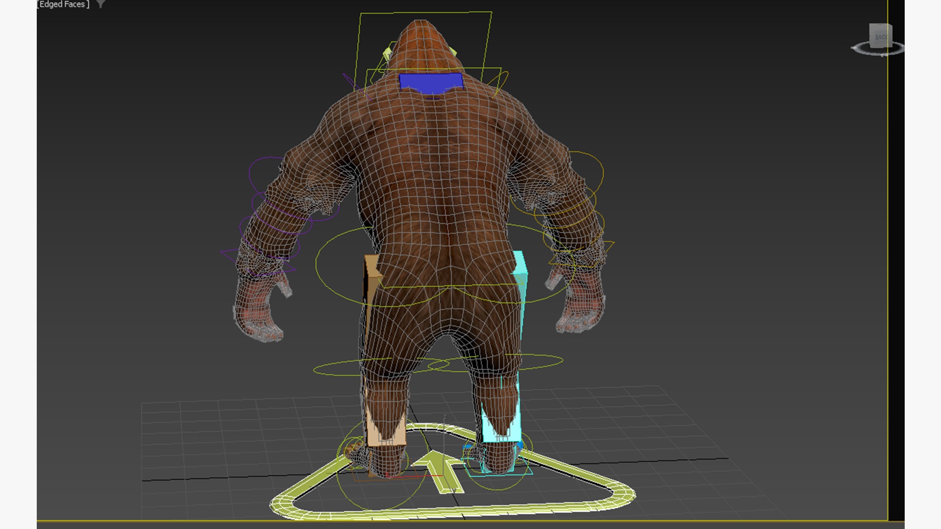 gorilla  rig  high-poly  textured 3D model_10