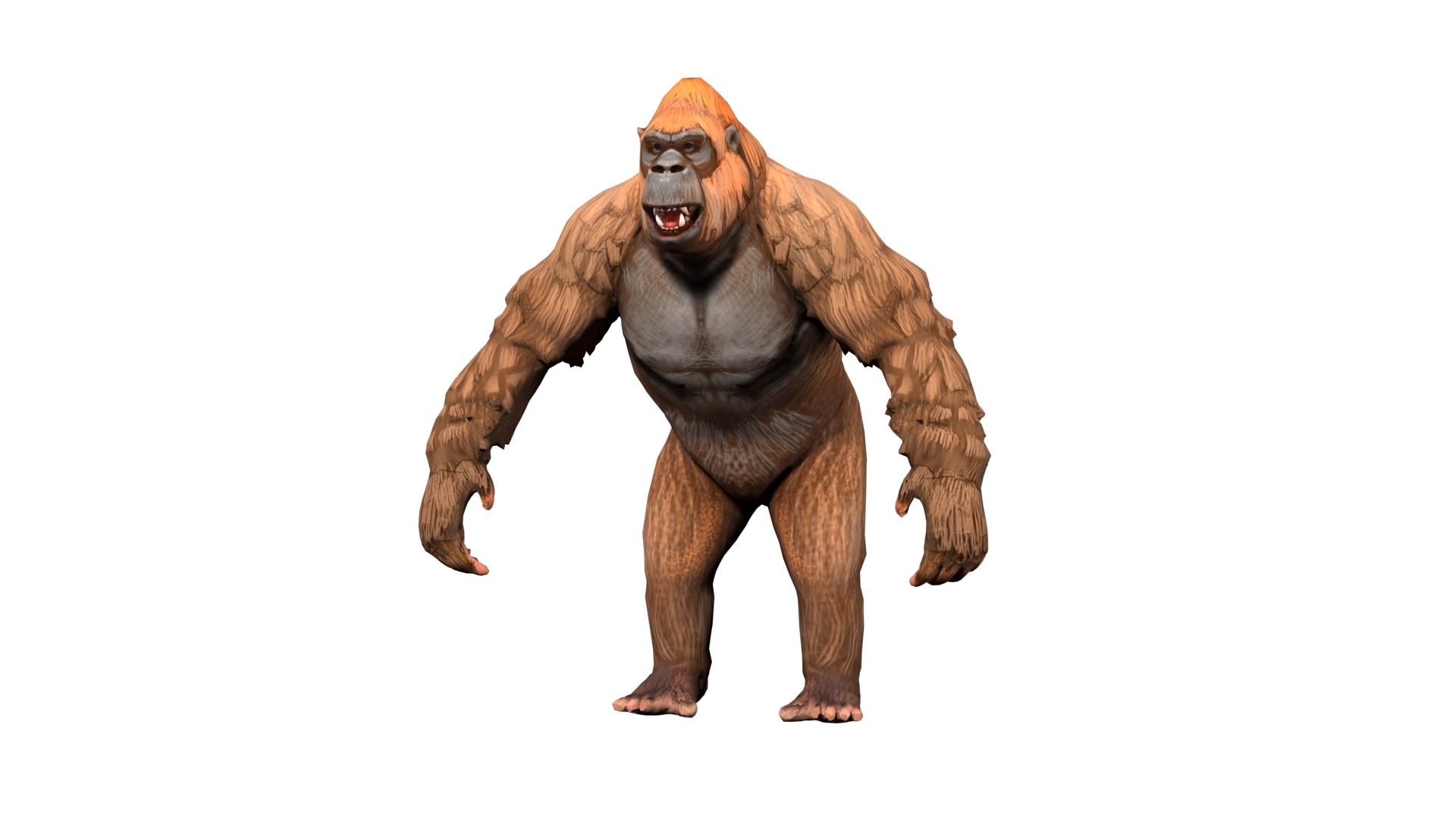 gorilla  rig  high-poly  textured 3D model_6