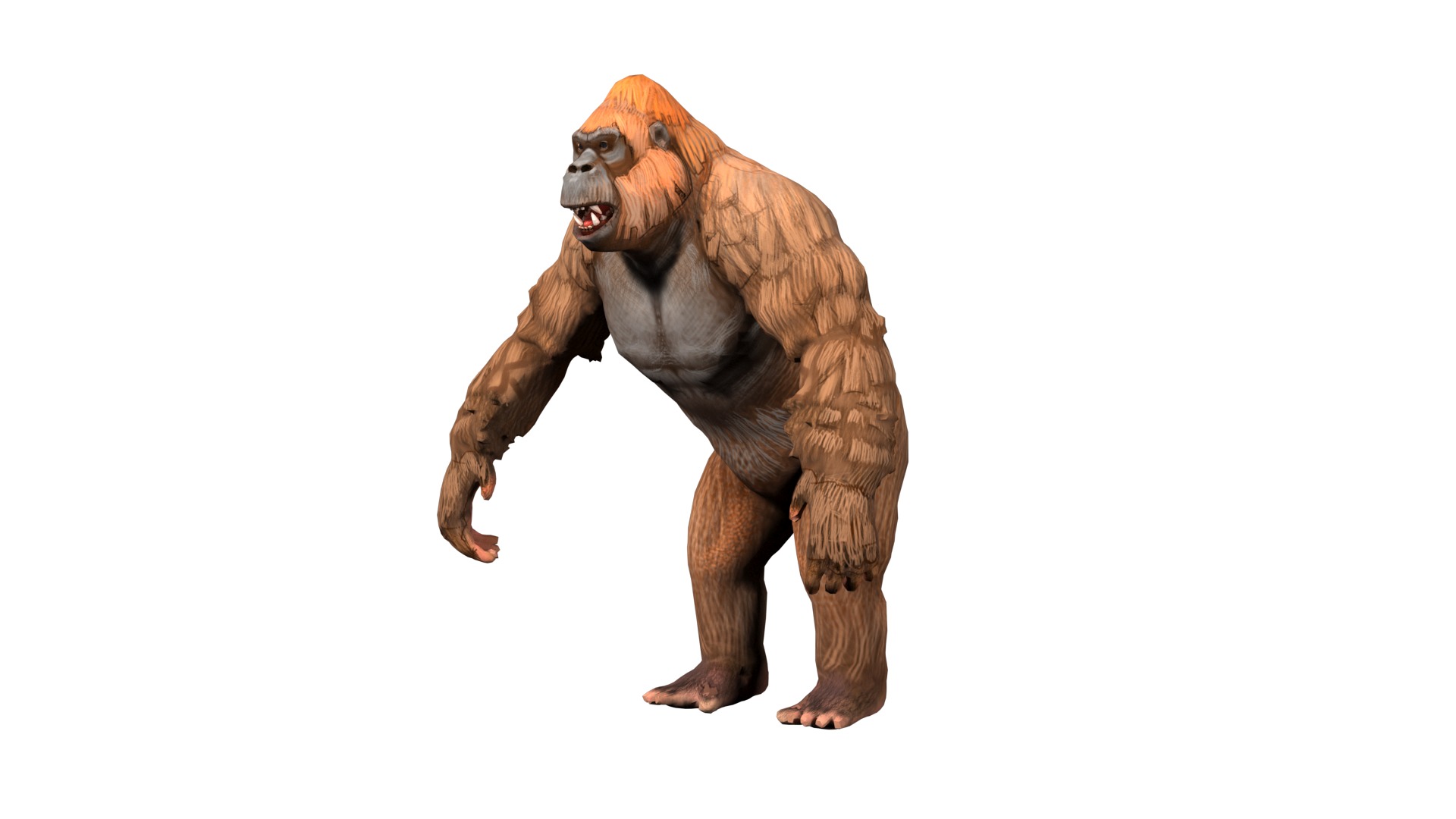 gorilla  rig  high-poly  textured 3D model_2