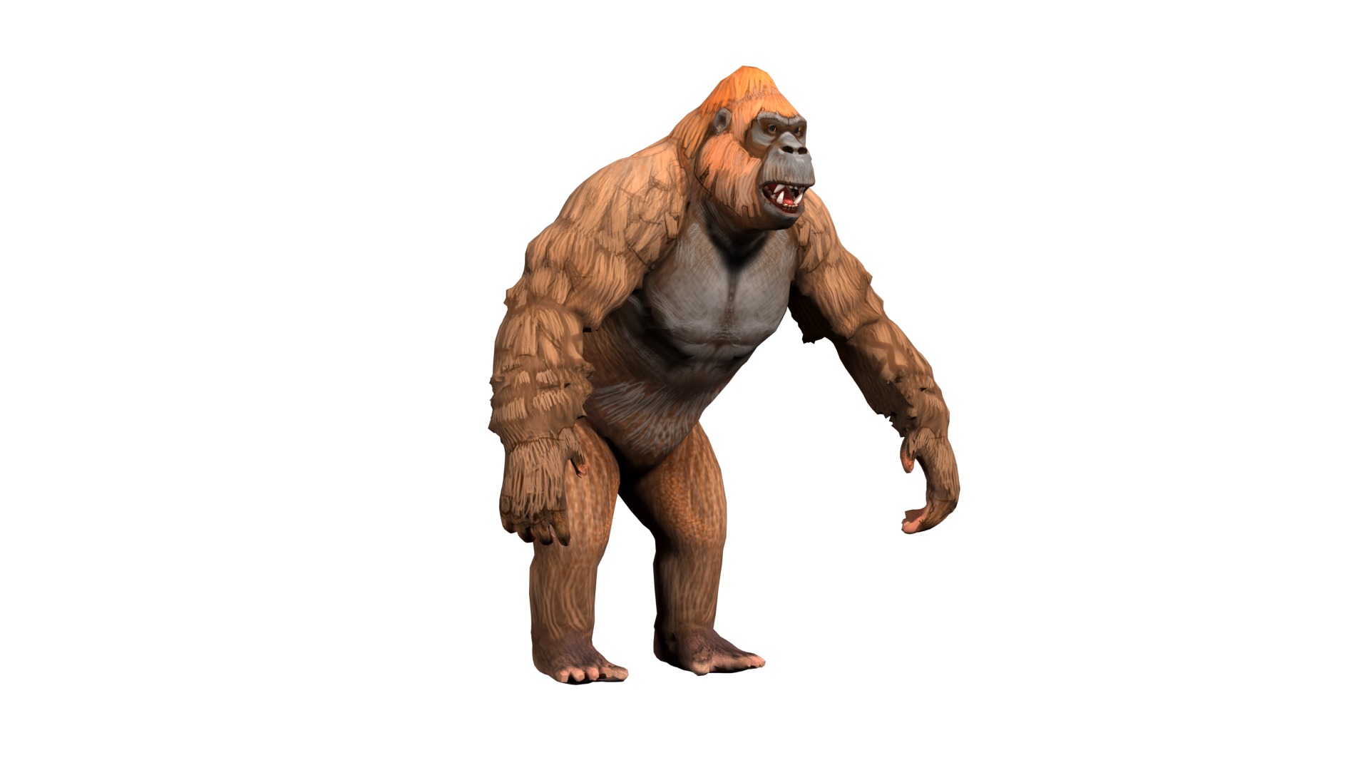 gorilla  rig  high-poly  textured 3D model_4