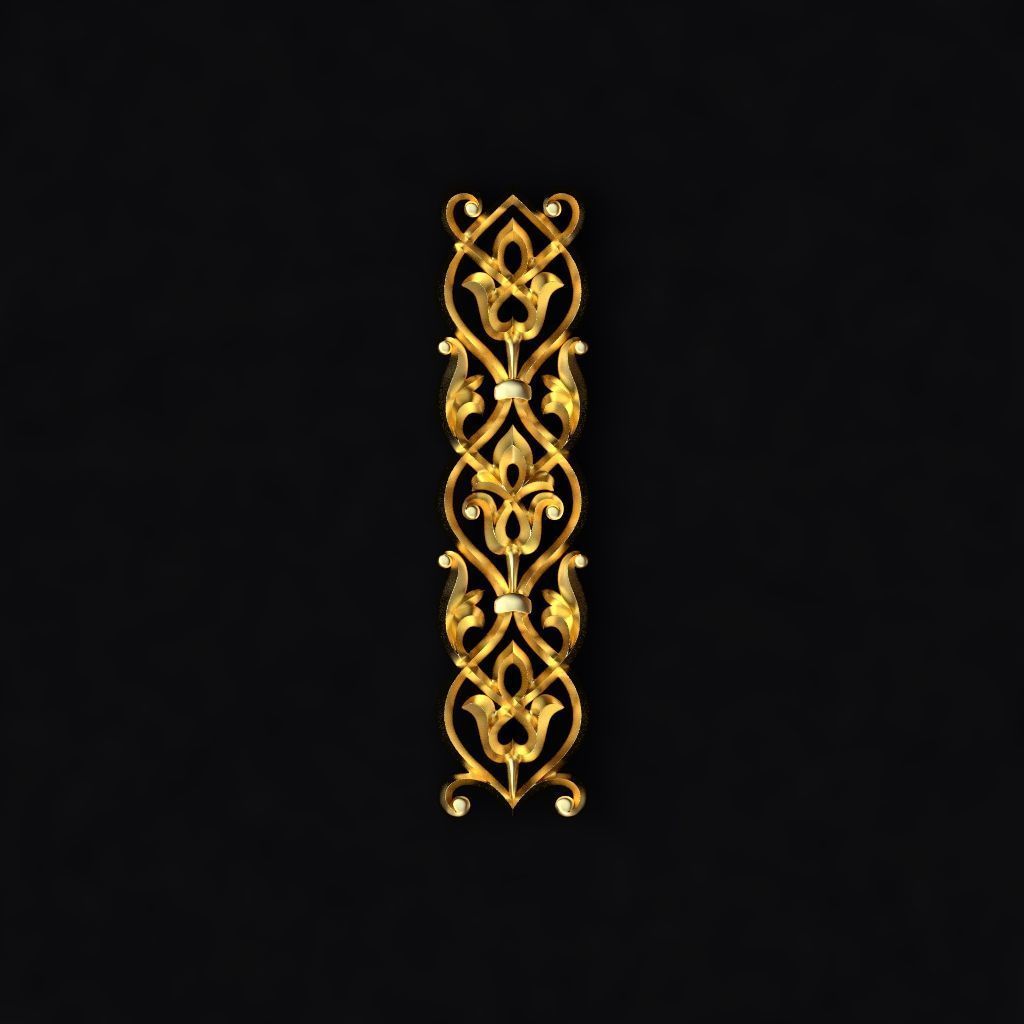 Central decor ornament for furniture 3D model_1