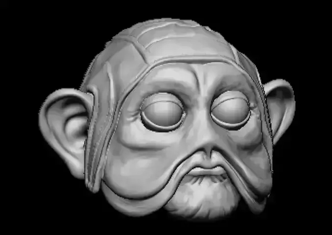 Star wars Head sculpt - Nien Nunb - Custom Action Figure
