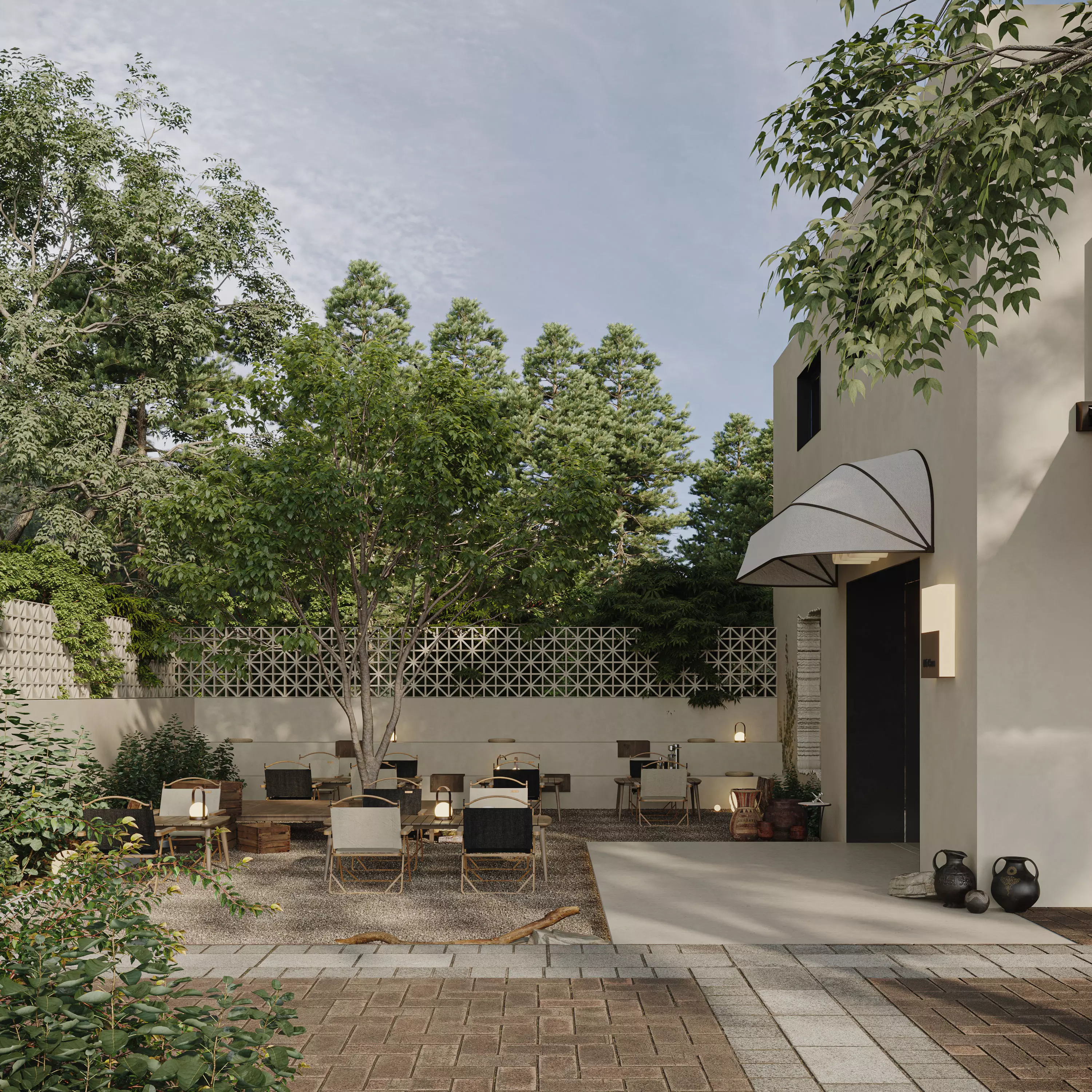 restaurant cafe  interior   3D model_0