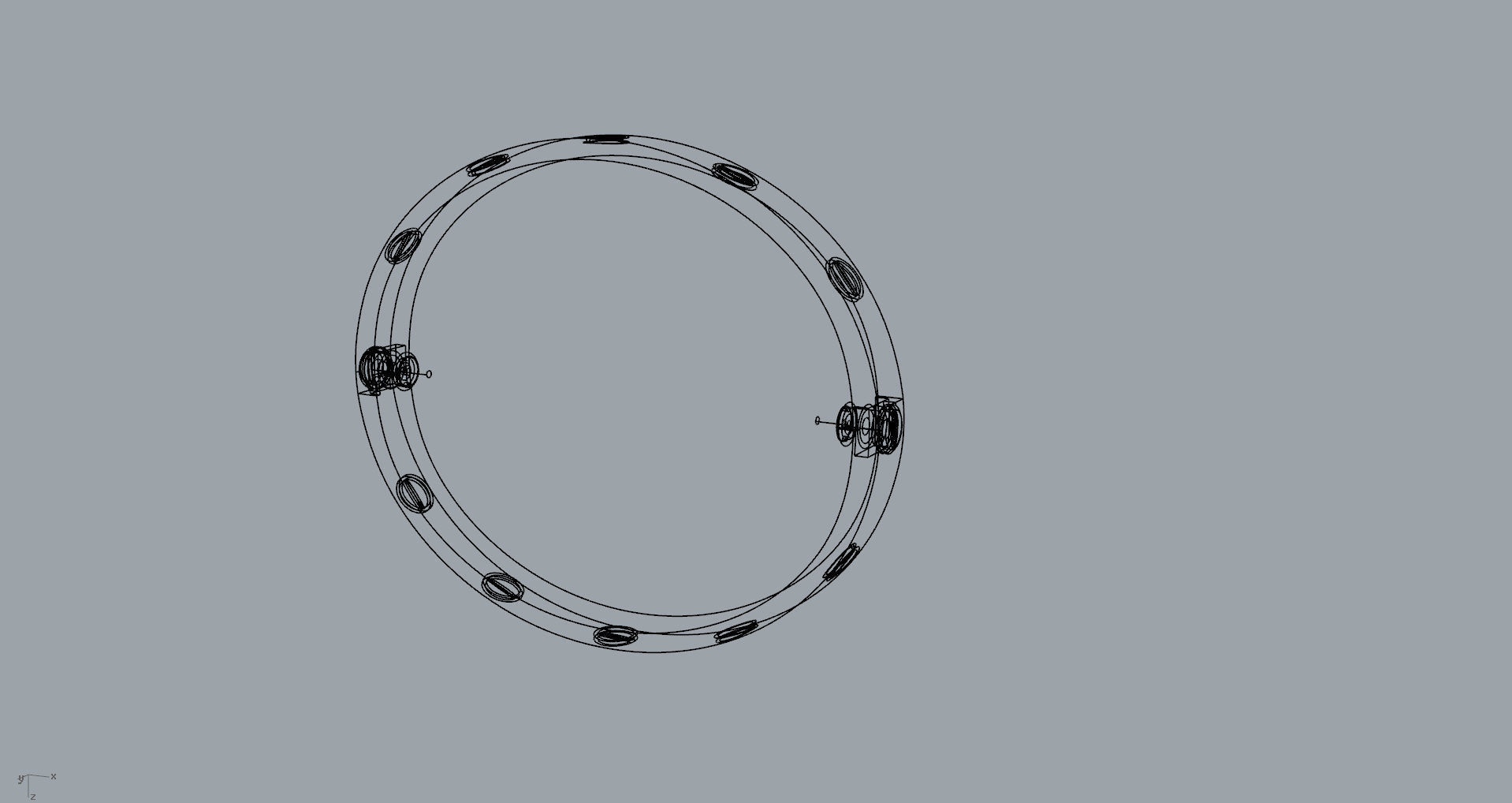 Screw Bracelet 170mm 3D print model_13