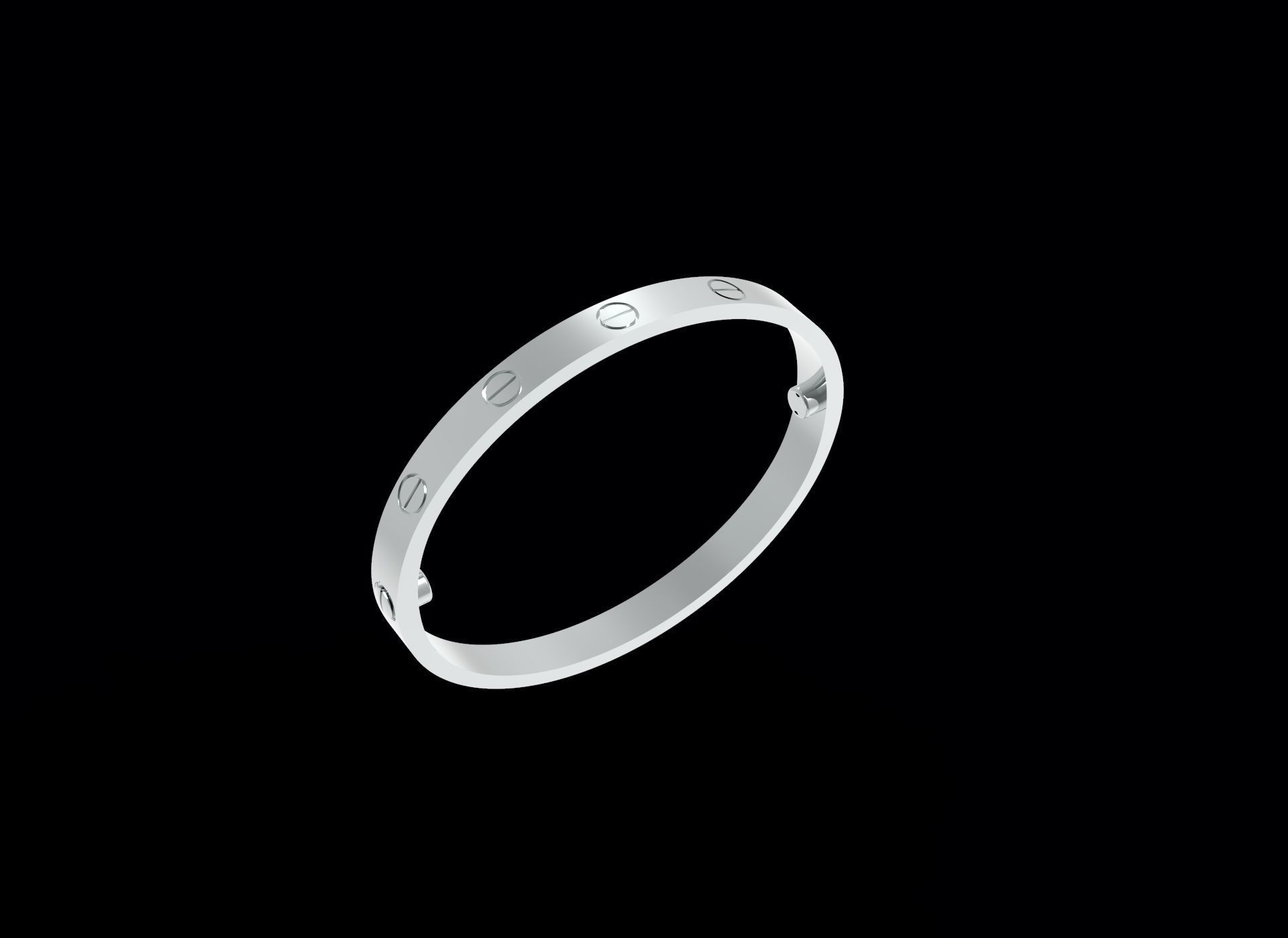 Screw Bracelet 170mm 3D print model_5