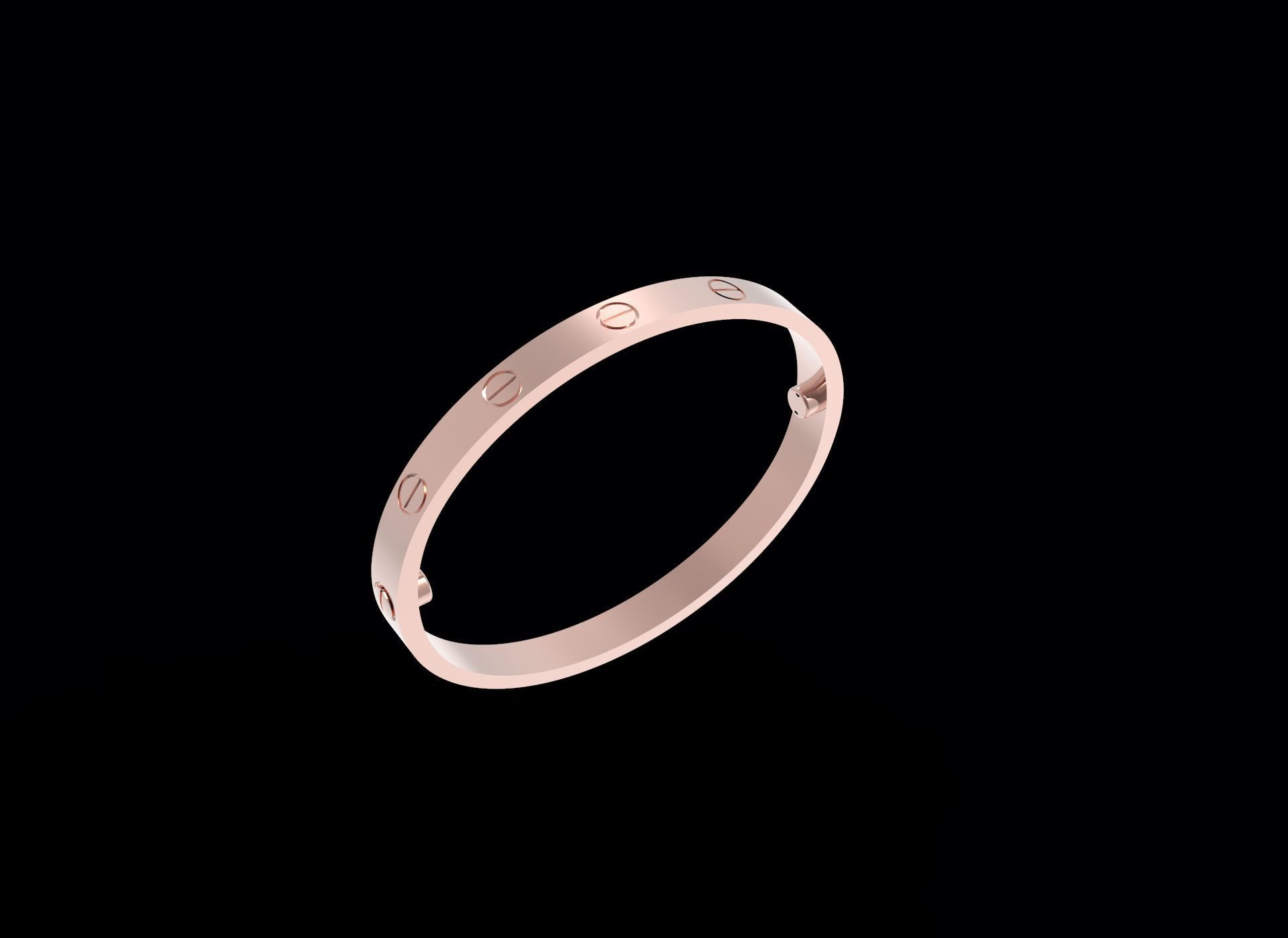 Screw Bracelet 170mm 3D print model_3