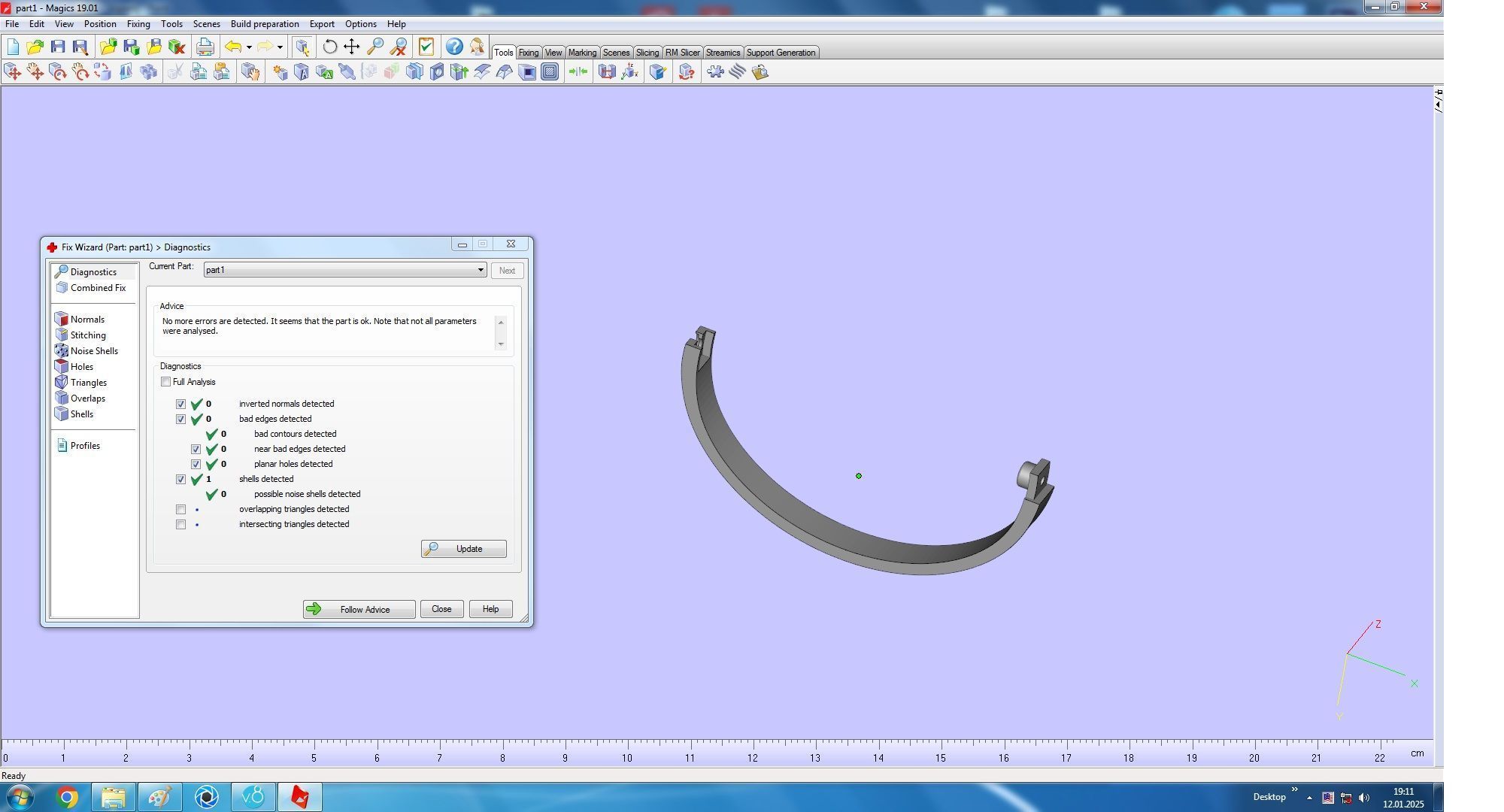 Screw Bracelet 170mm 3D print model_17