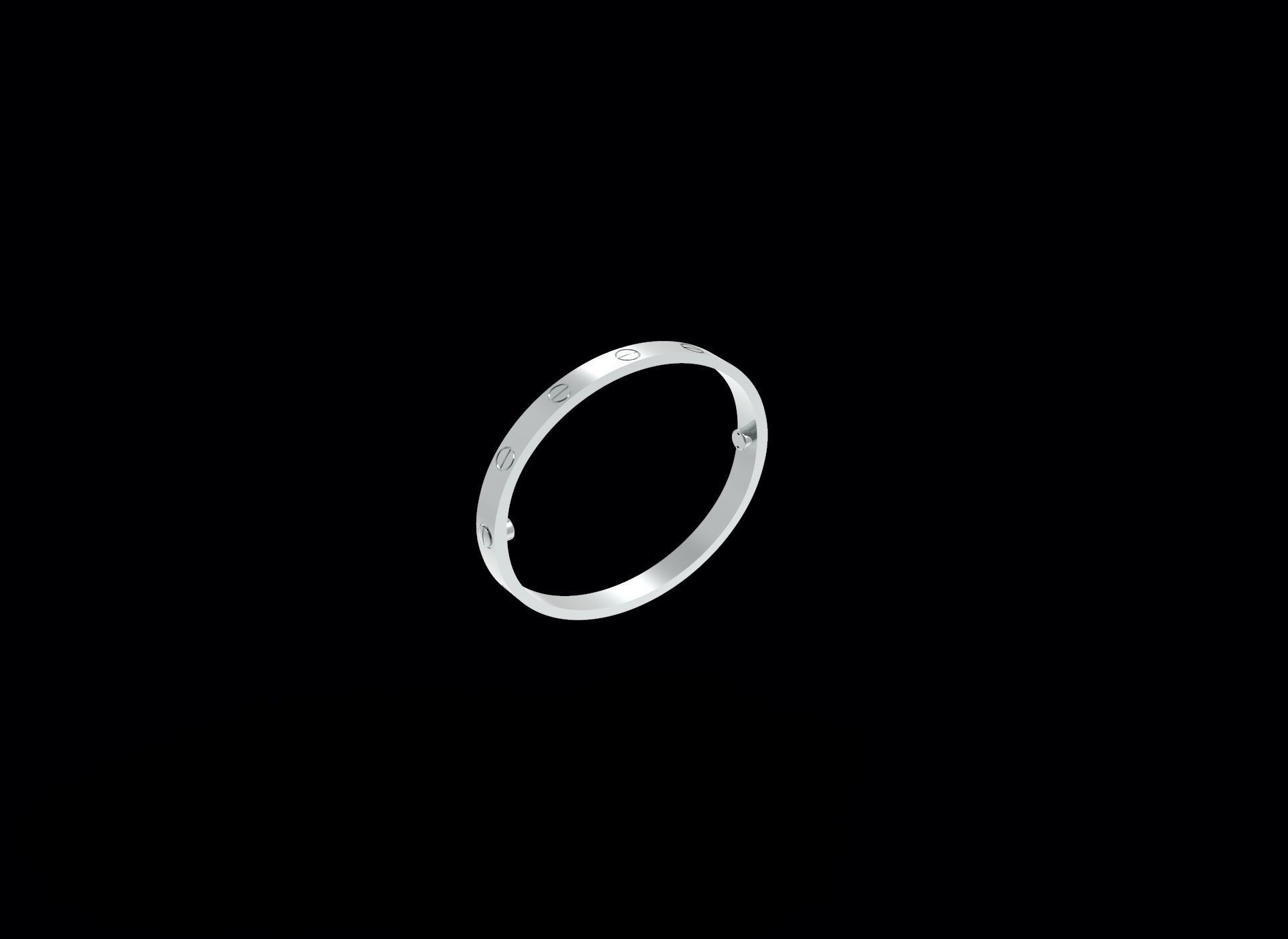 Screw Bracelet 170mm 3D print model_6