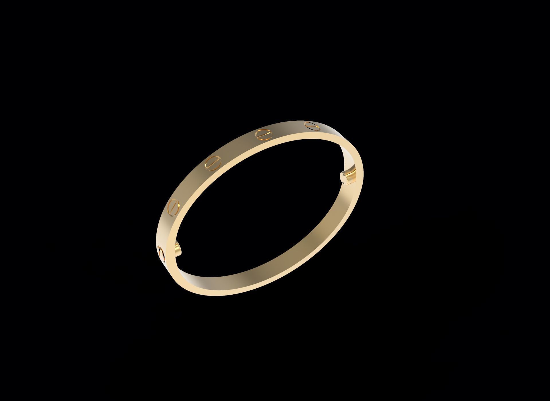 Screw Bracelet 170mm 3D print model_2