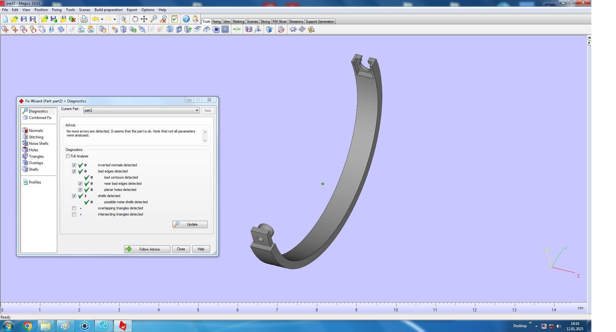 Screw Bracelet 170mm 3D print model_15