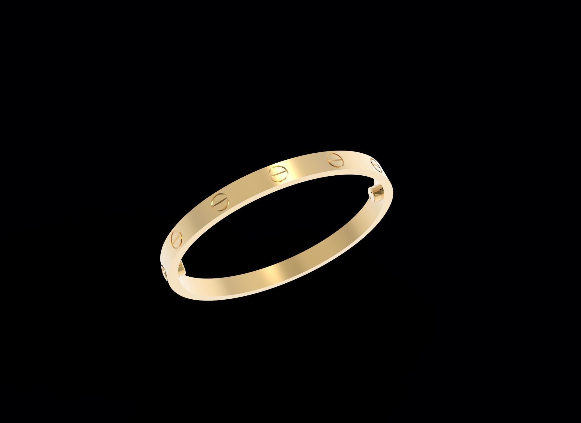 Screw Bracelet 170mm 3D print model_1