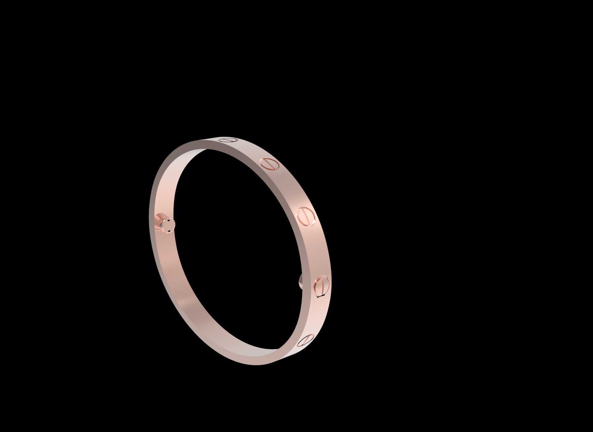 Screw Bracelet 170mm 3D print model_4