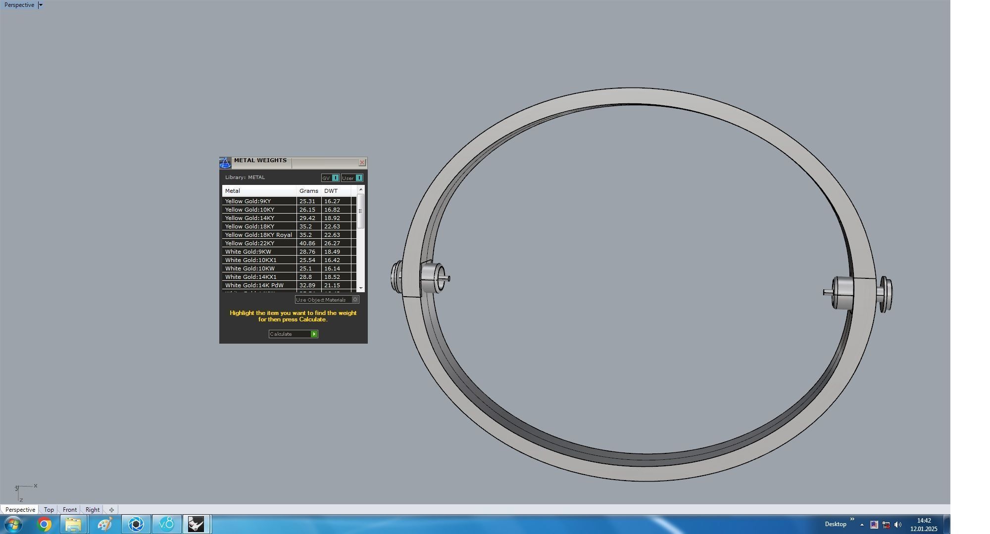 Screw Bracelet 170mm 3D print model_14