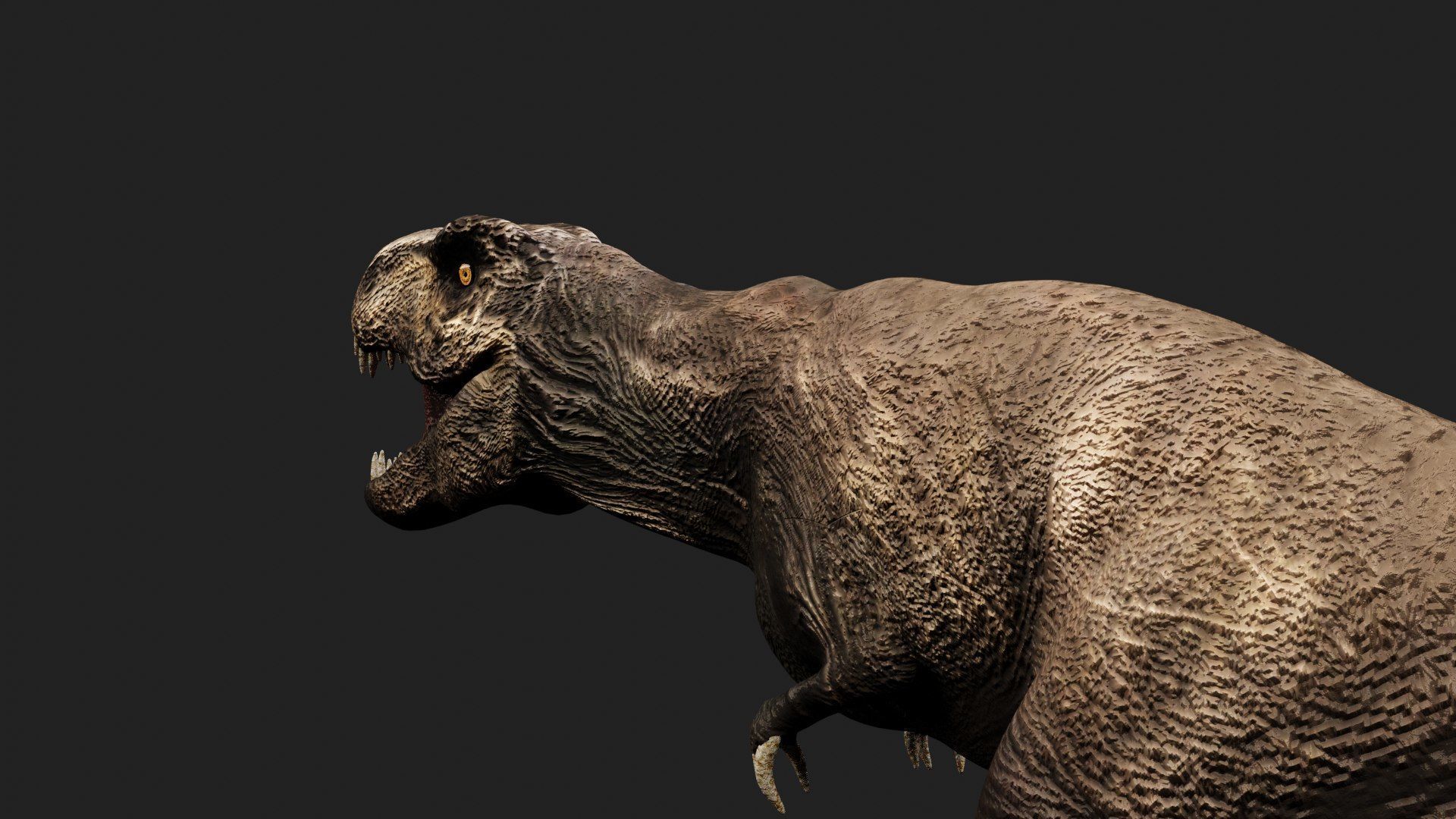 T- rex dino Low-poly 3D model_3