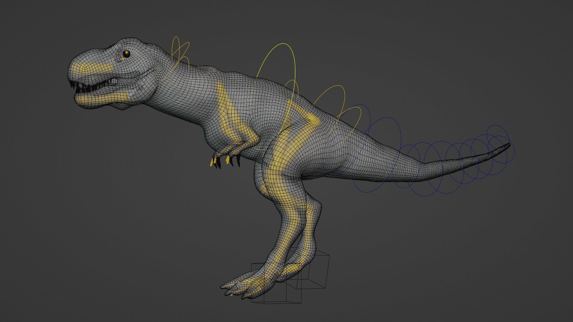 T- rex dino Low-poly 3D model_4