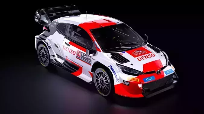 Toyota GR Yaris Rally 1 WRC 2023  Low-poly 3D model