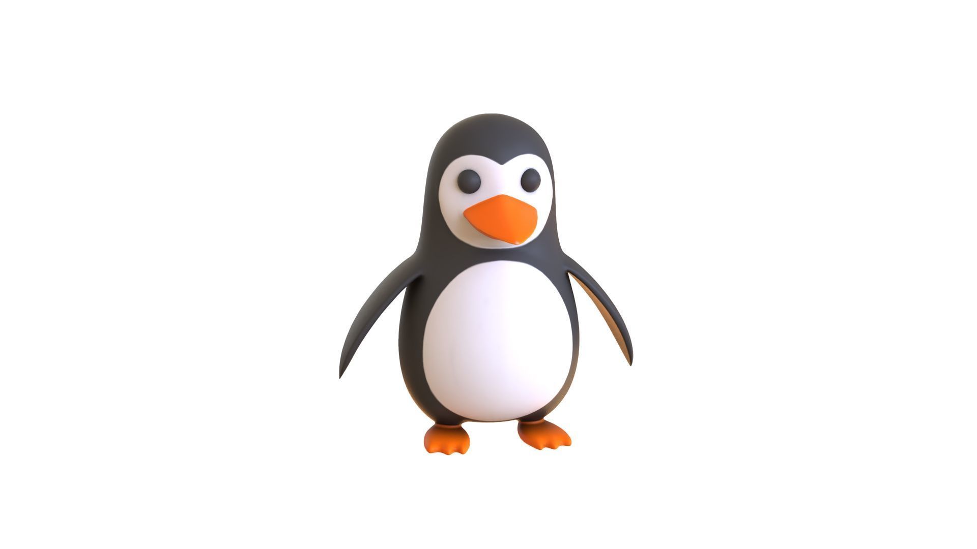 Cartoon Penguin v004 Low-poly 3D model_14