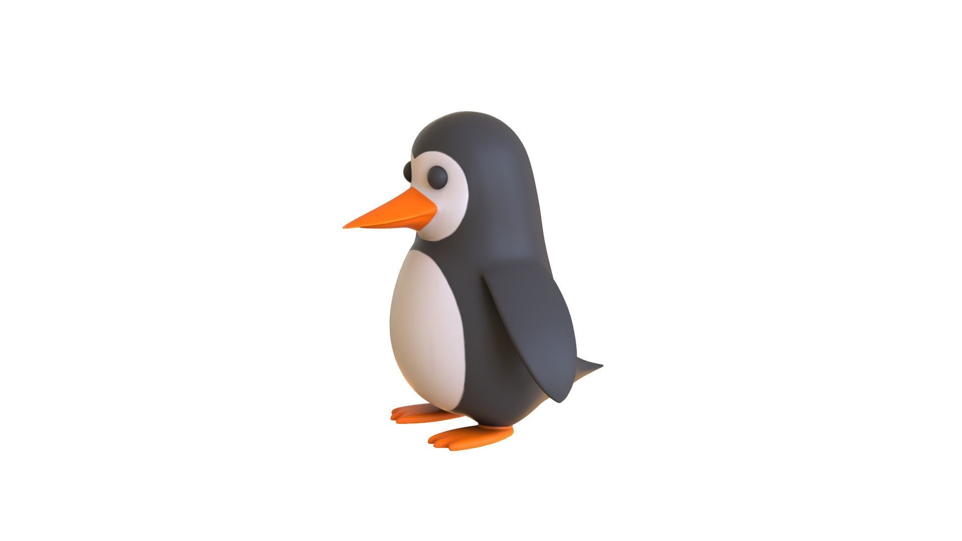 Cartoon Penguin v004 Low-poly 3D model_2