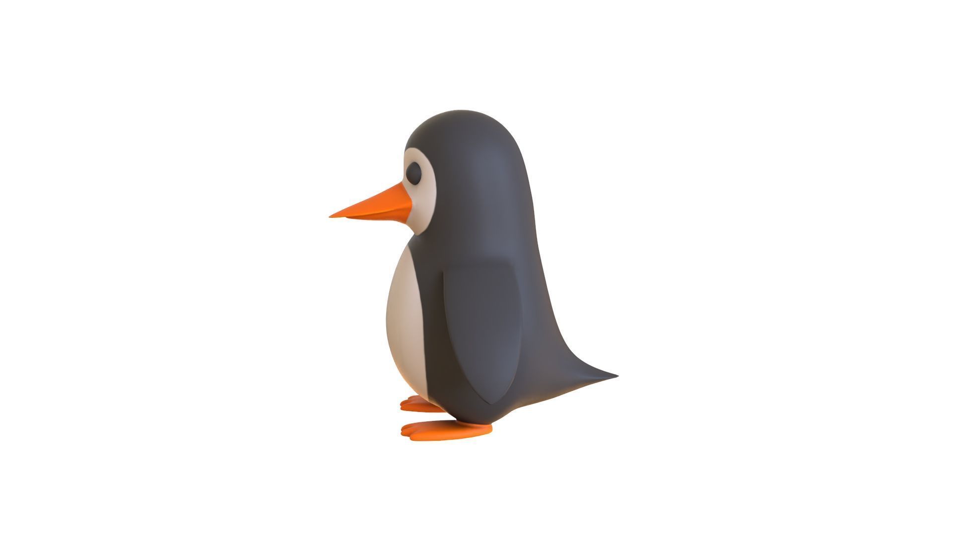 Cartoon Penguin v004 Low-poly 3D model_3