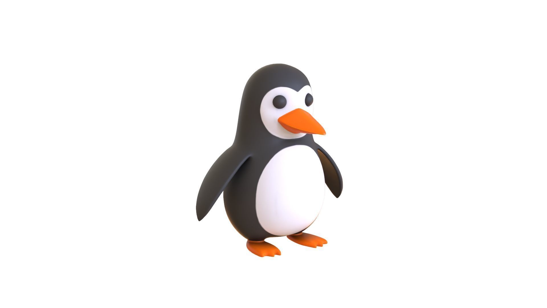Cartoon Penguin v004 Low-poly 3D model_13
