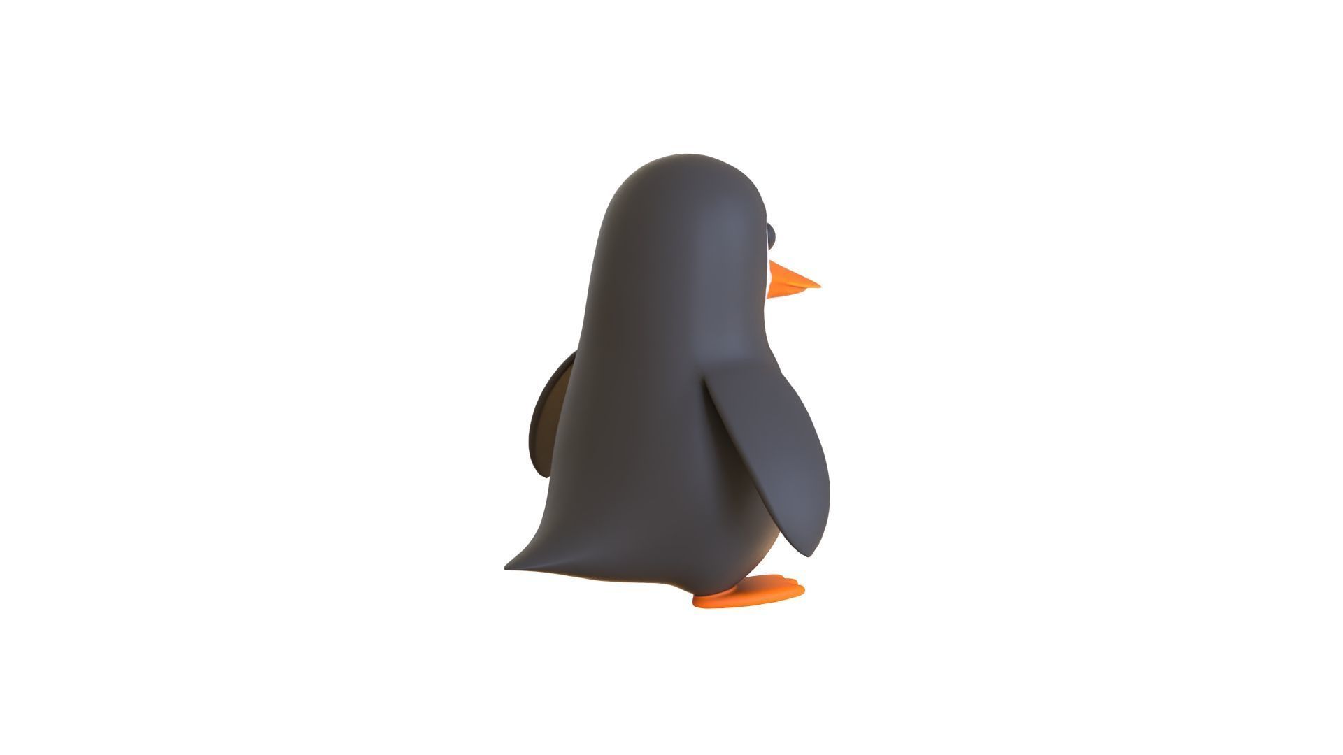 Cartoon Penguin v004 Low-poly 3D model_9