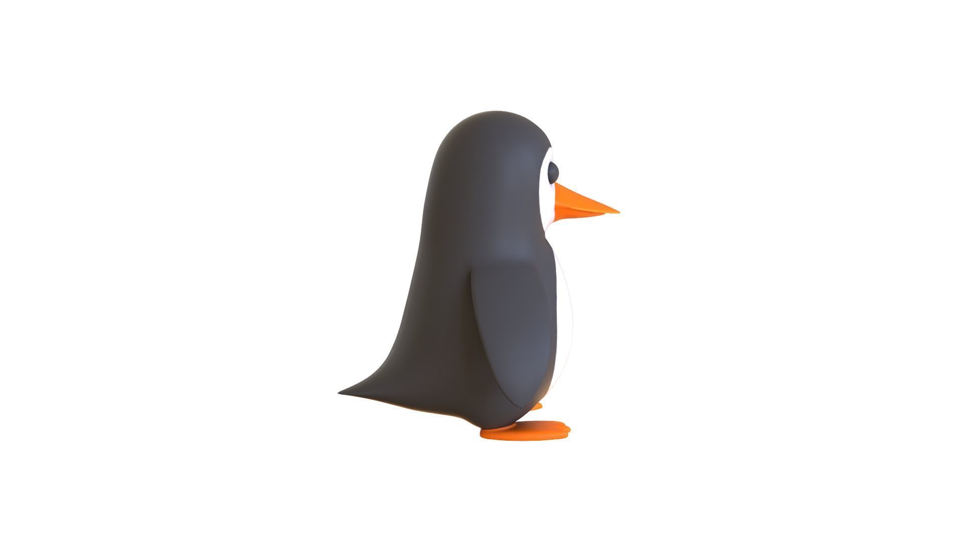 Cartoon Penguin v004 Low-poly 3D model_10