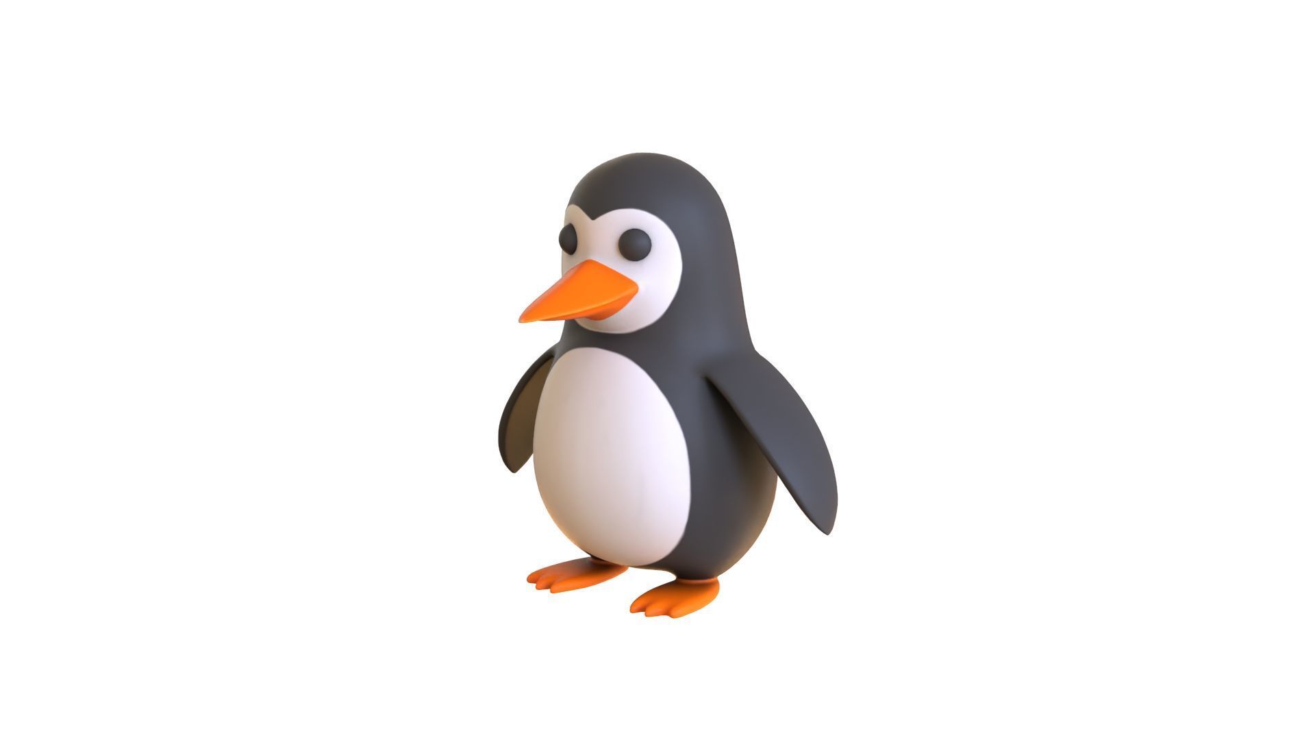 Cartoon Penguin v004 Low-poly 3D model_1