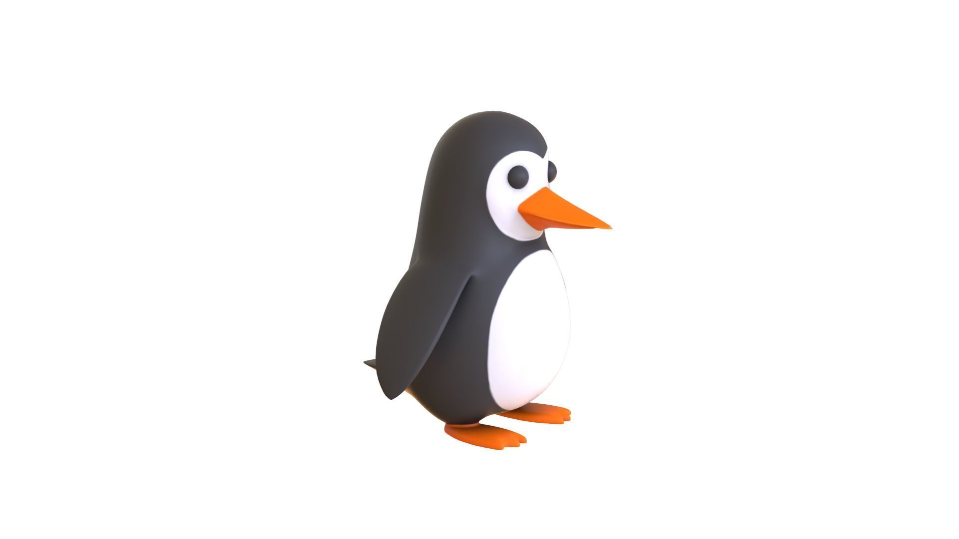 Cartoon Penguin v004 Low-poly 3D model_12