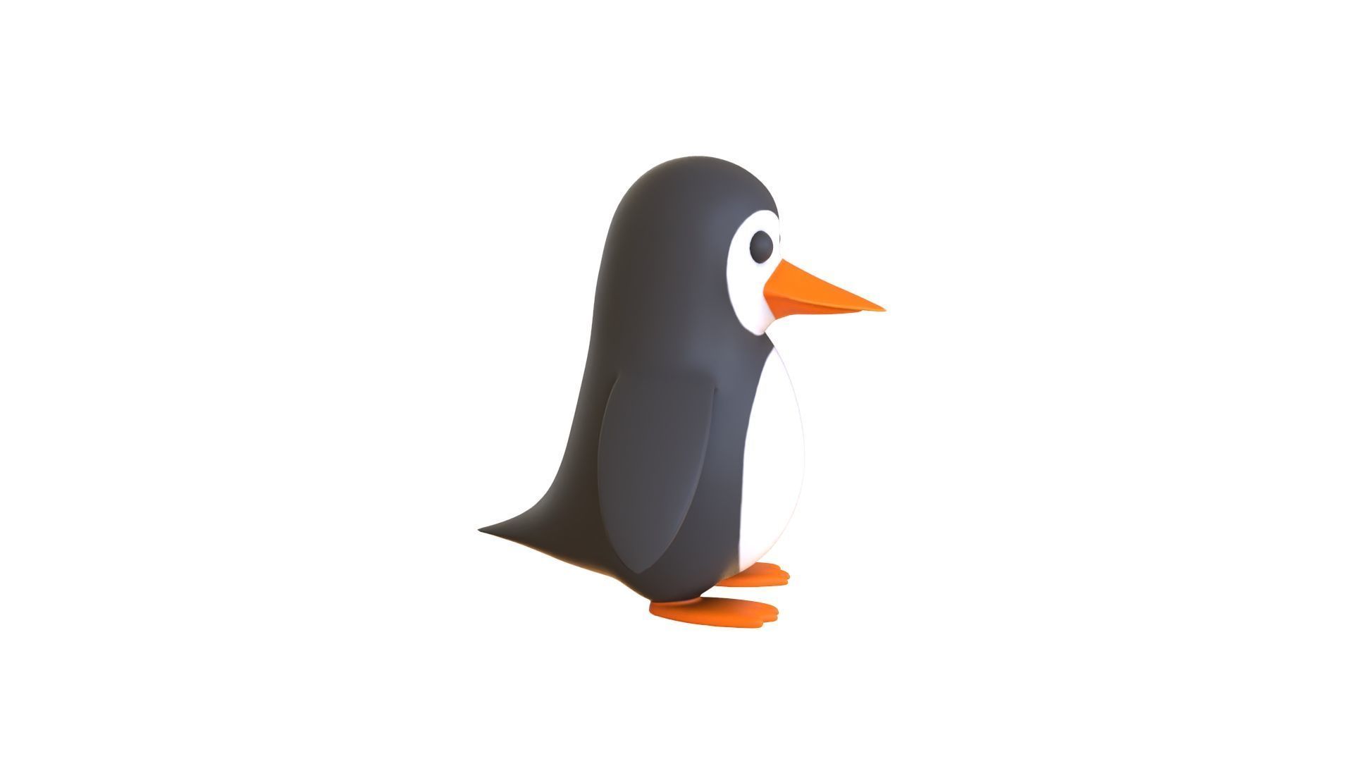 Cartoon Penguin v004 Low-poly 3D model_11