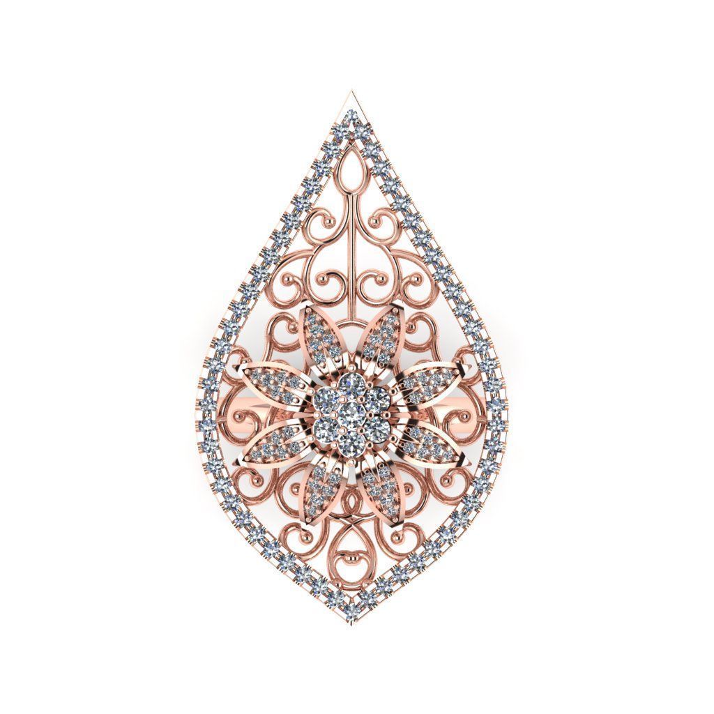 Jewelry 3D Models with render and 3dm stl -R-32 3D print model_10