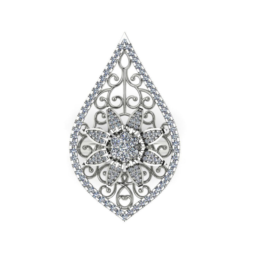 Jewelry 3D Models with render and 3dm stl -R-32 3D print model_11