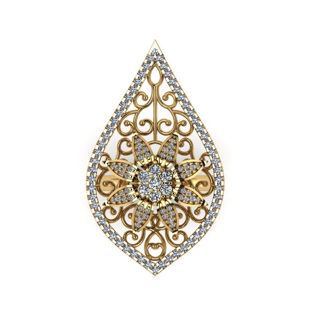 Jewelry 3D Models with render and 3dm stl -R-32 3D print model_12