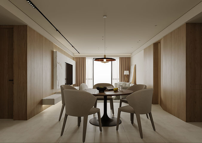 apartment interior scenes        3D model 3