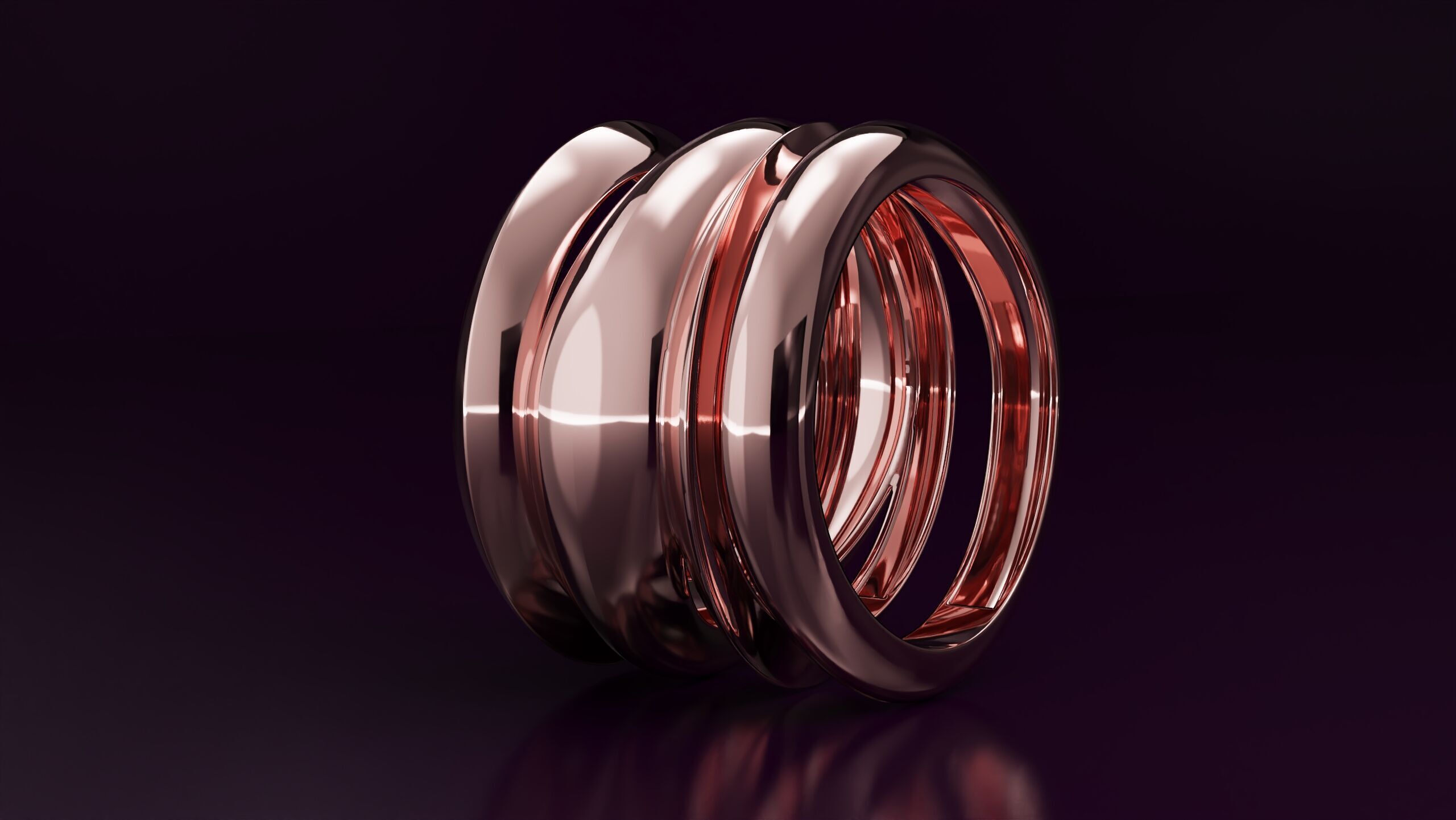 free form ring N23 3D print model_2
