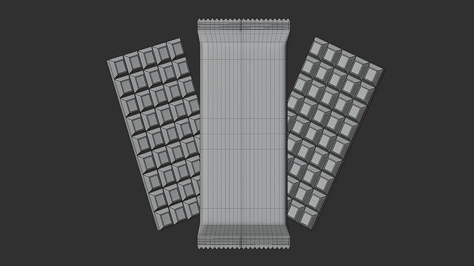 High-Quality Chocolate Bar 3D Model 3D model 5