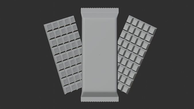 High-Quality Chocolate Bar 3D Model 3D model 6