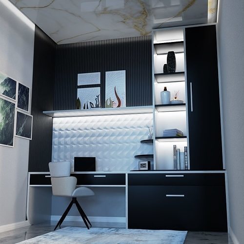 Work Room 6 Low-poly 3D model