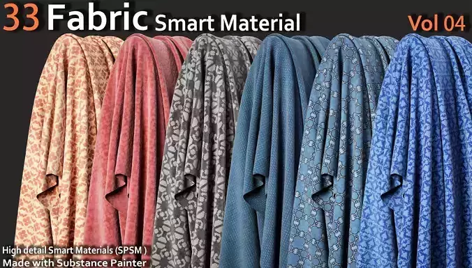 33 Fabric Smart Materials  4K PBR Textures Vol04 Texture