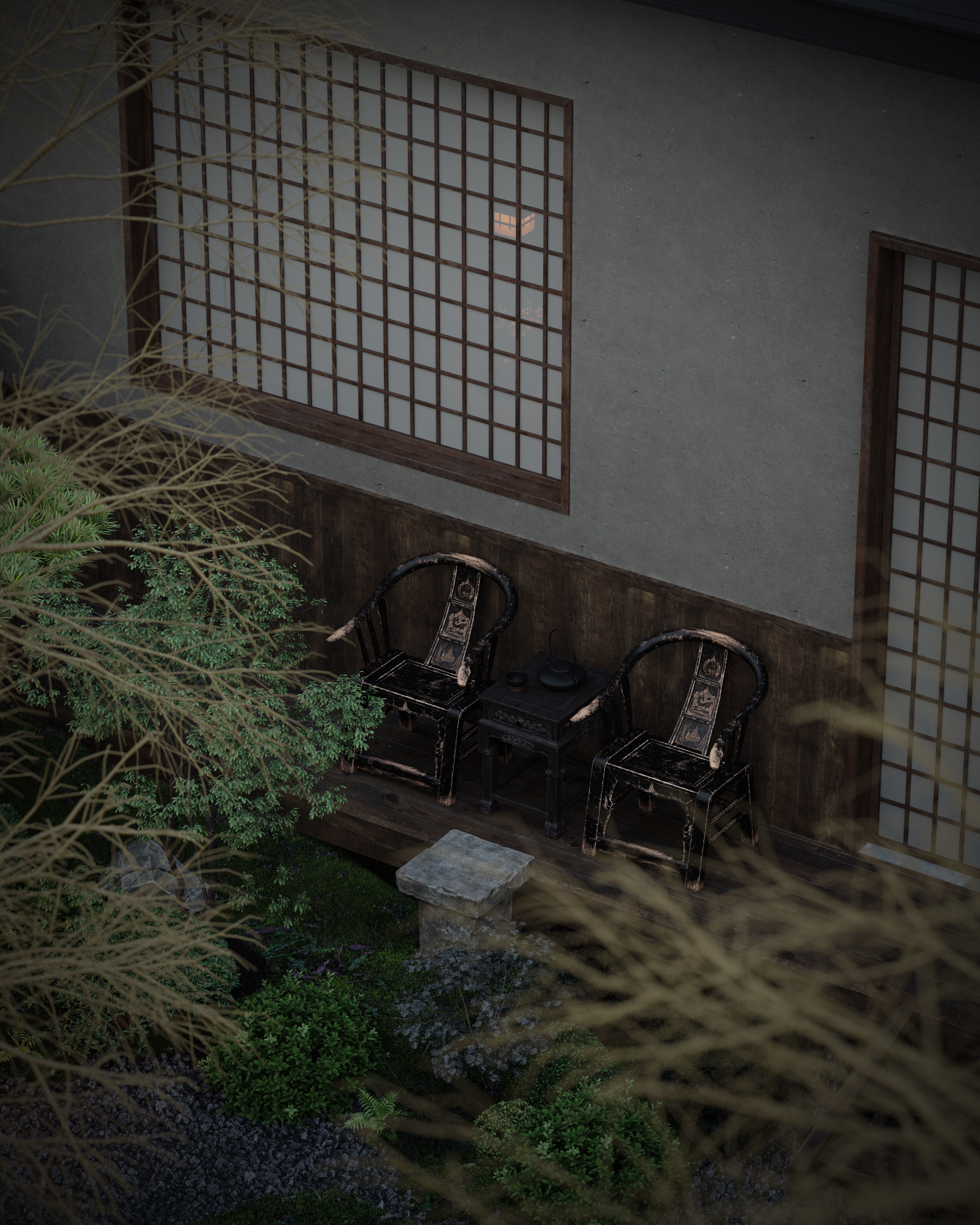 courtyard 3D model_5