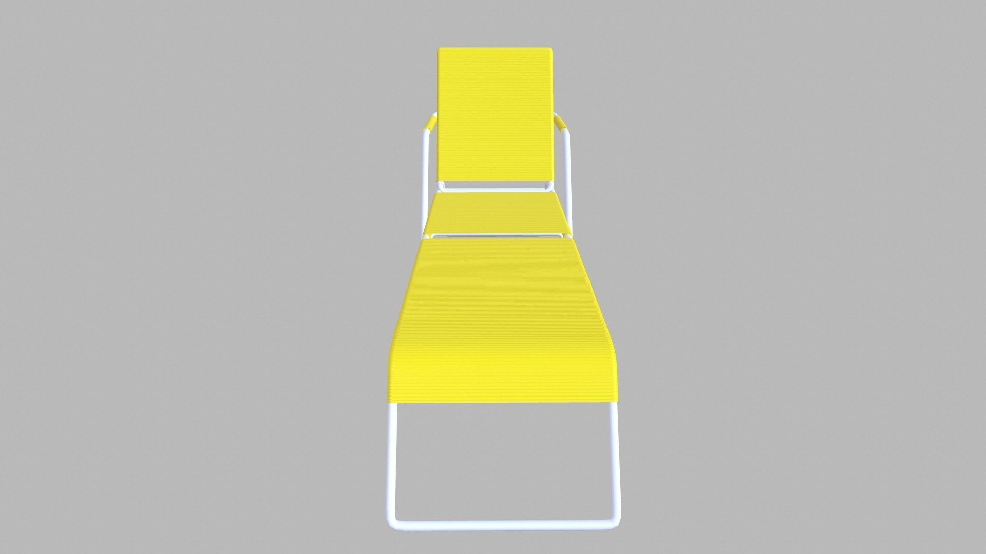 Beach Chair Low-poly 3D model_2