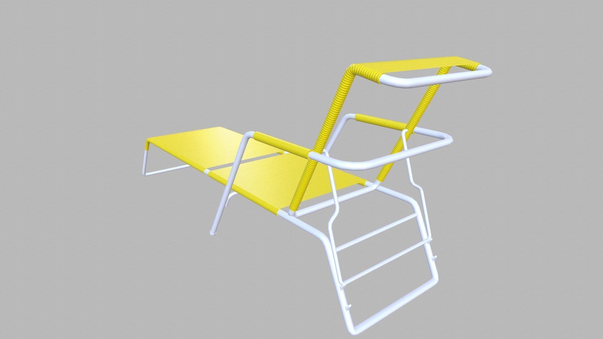 Beach Chair Low-poly 3D model_5