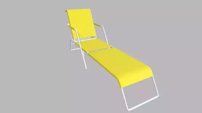 Beach Chair Low-poly 3D model