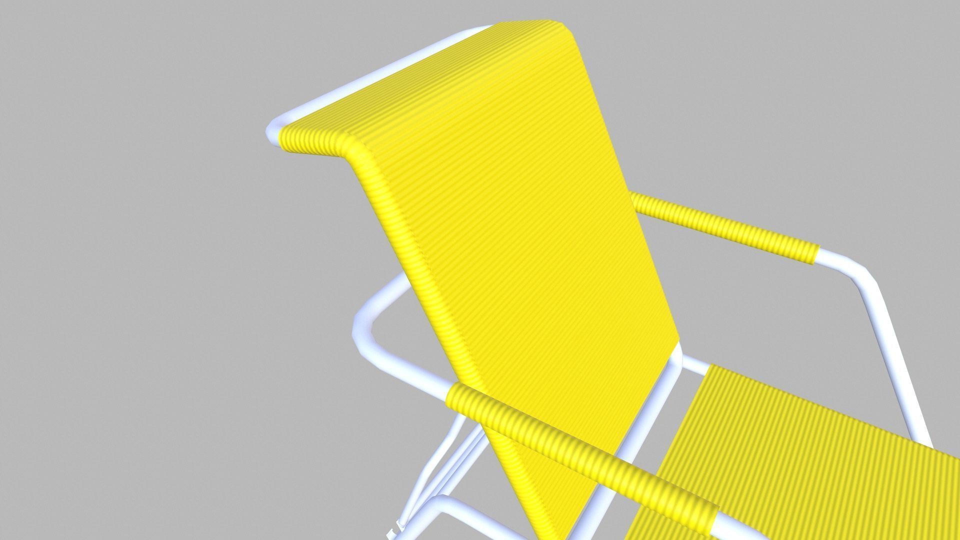 Beach Chair Low-poly 3D model_7