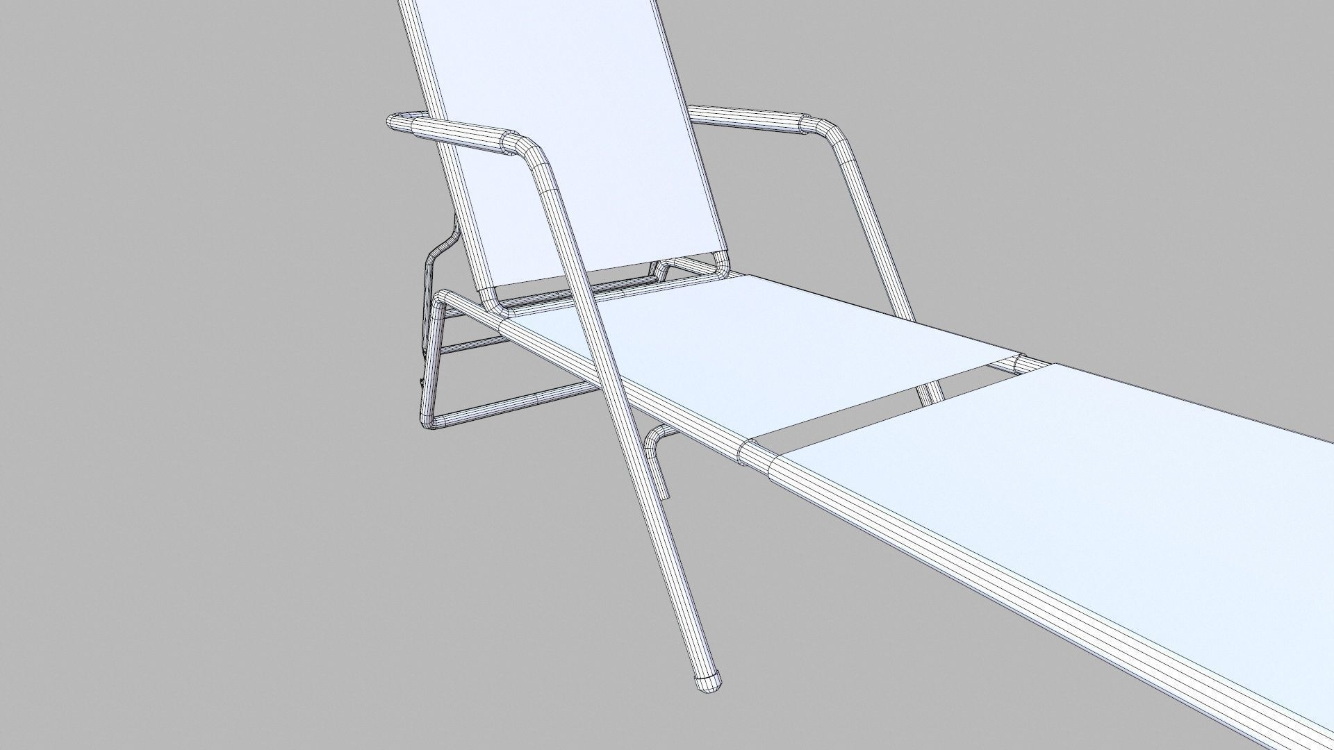 Beach Chair Low-poly 3D model_12