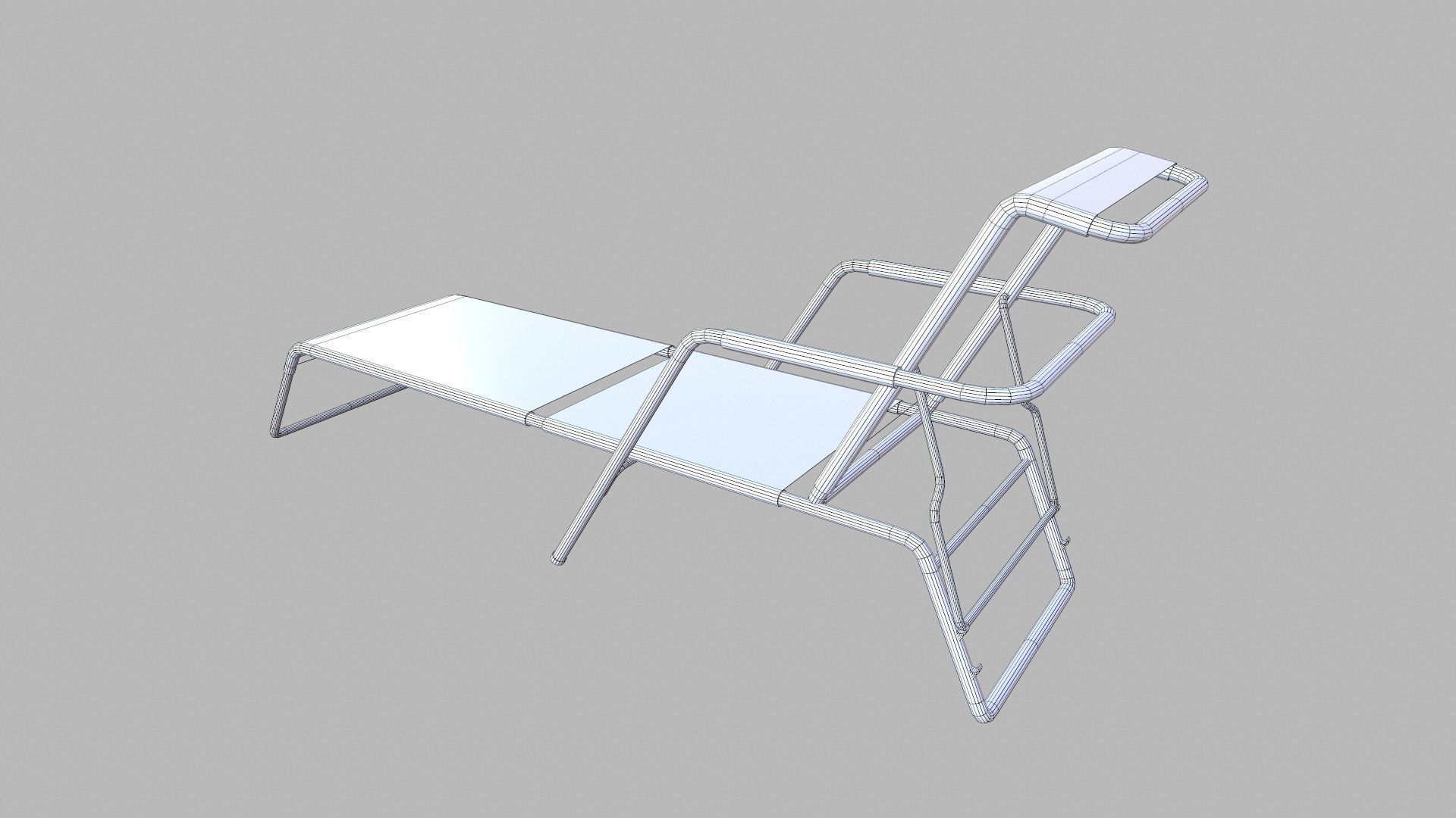 Beach Chair Low-poly 3D model_14
