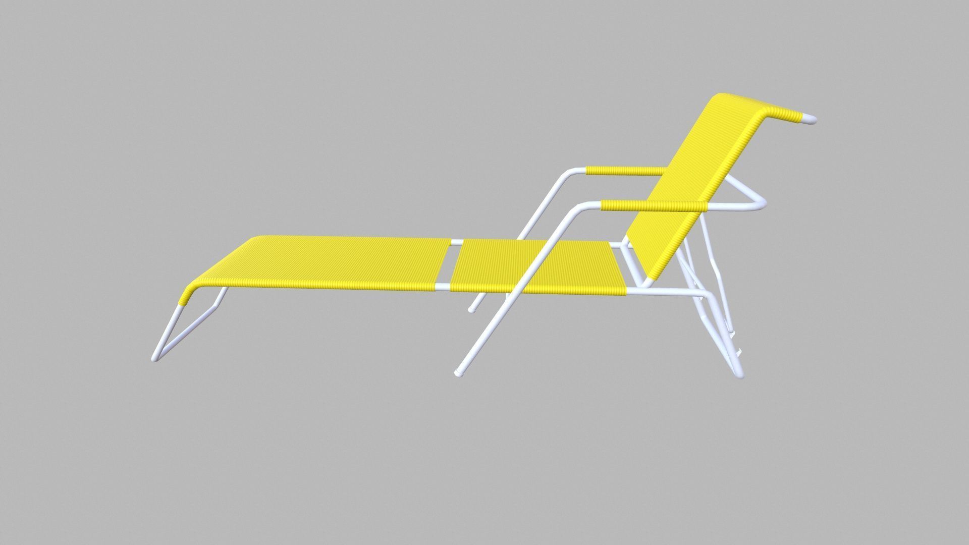 Beach Chair Low-poly 3D model_4