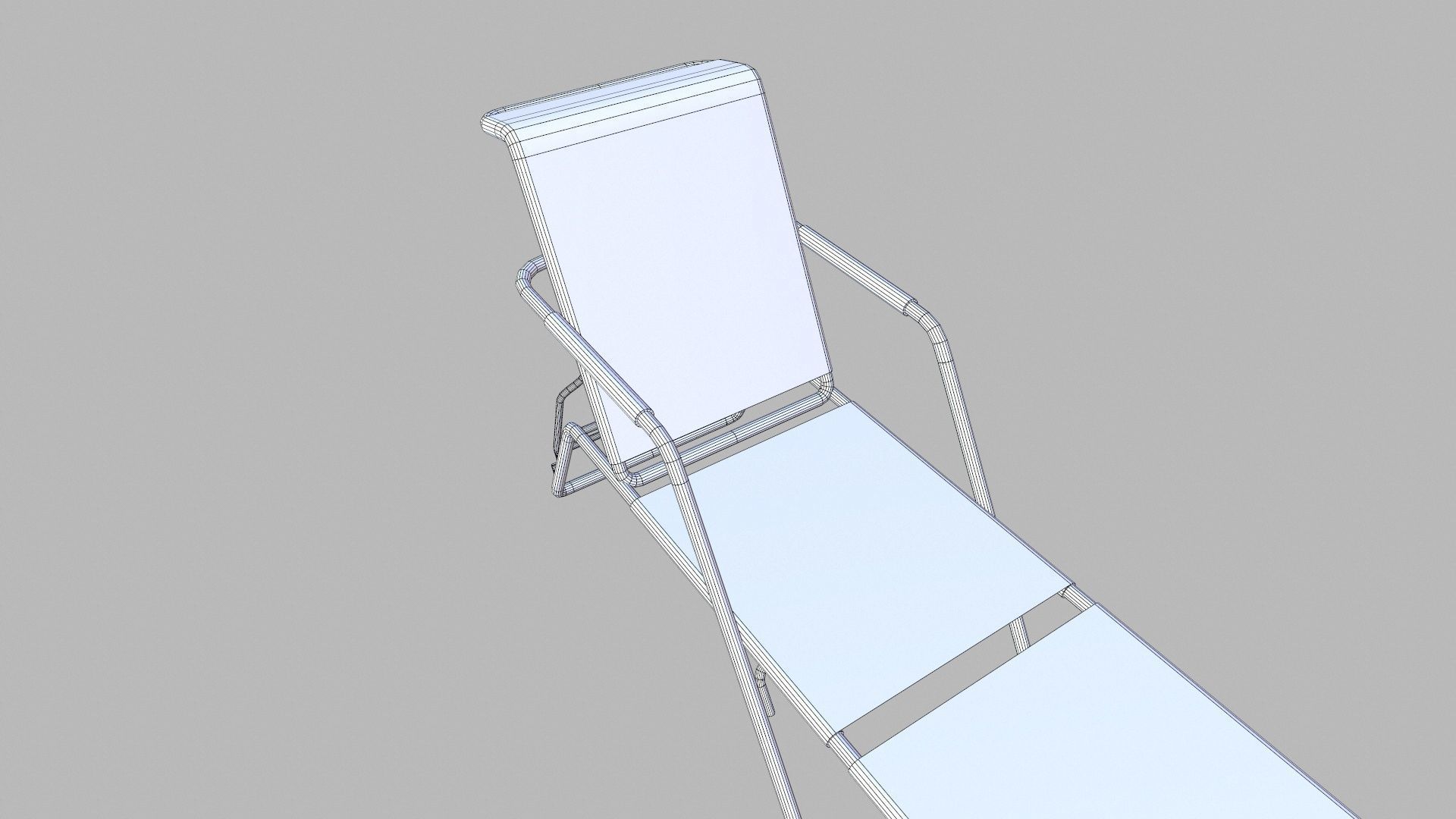 Beach Chair Low-poly 3D model_13