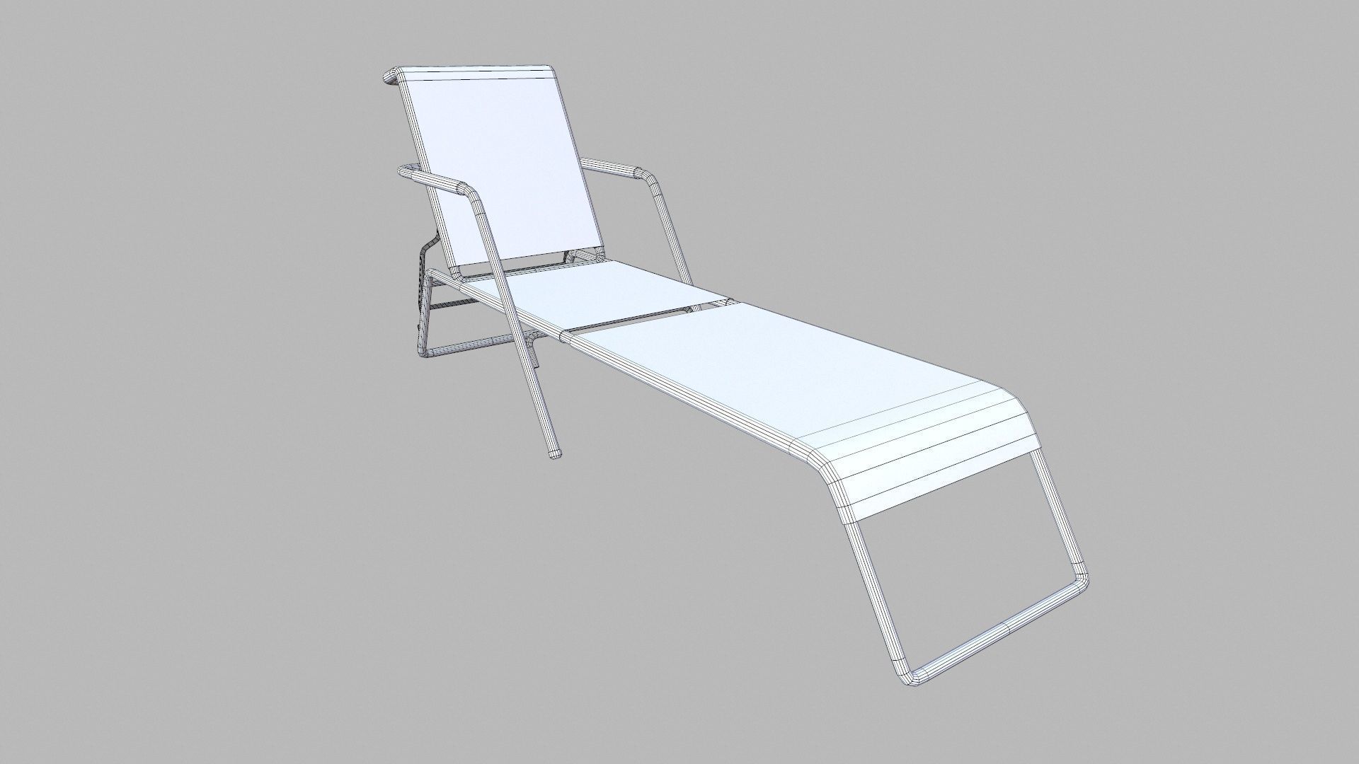 Beach Chair Low-poly 3D model_11