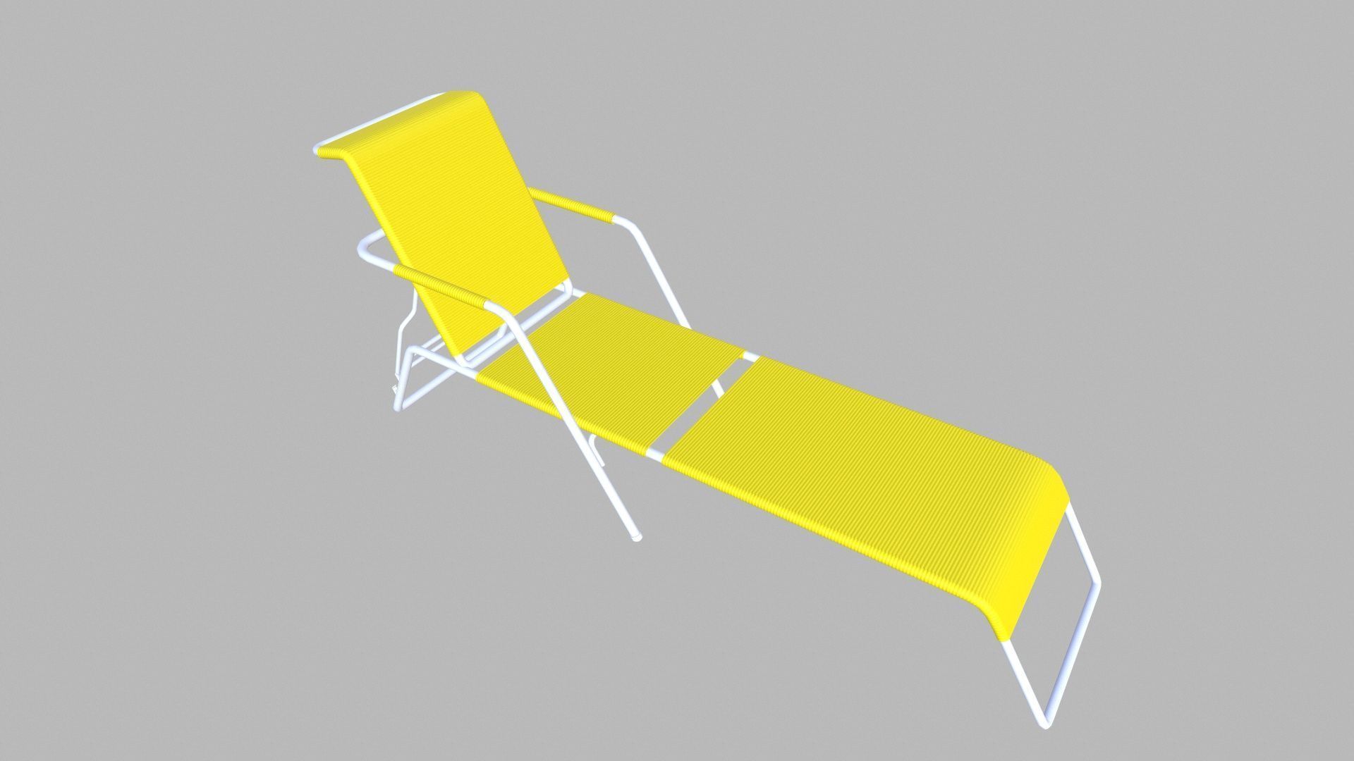 Beach Chair Low-poly 3D model_9